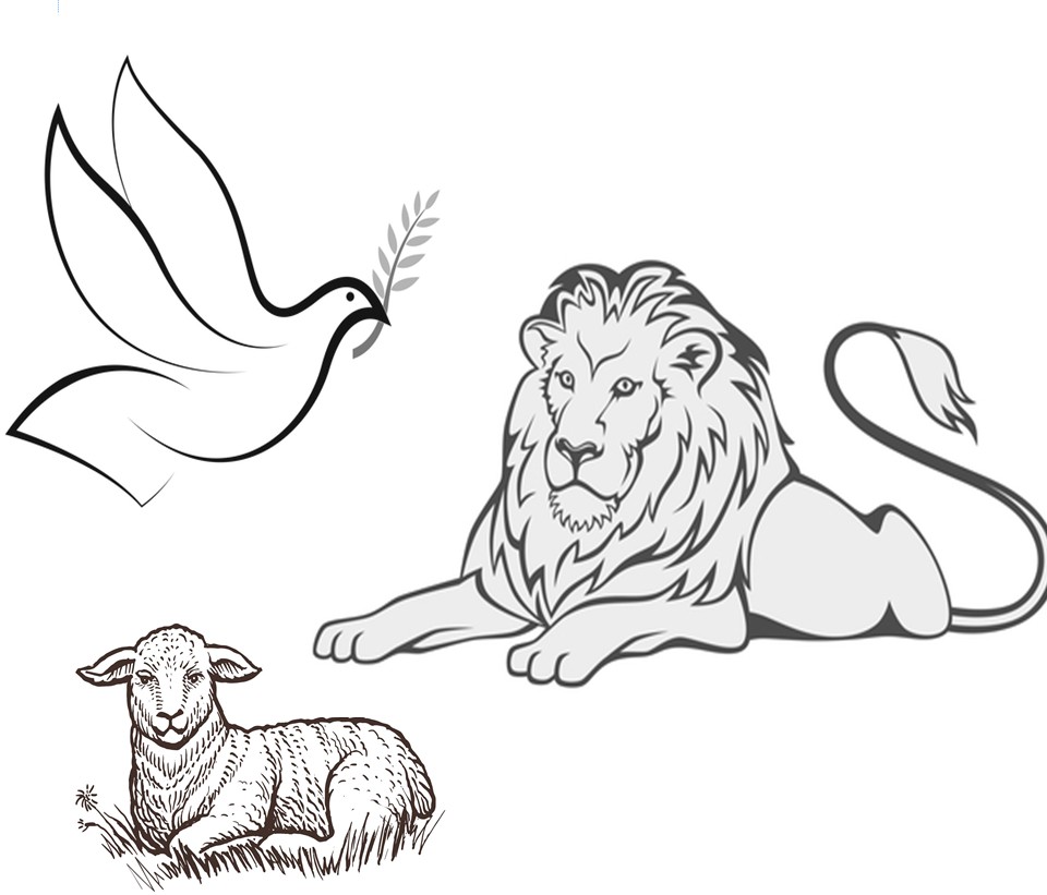 Lion Lamb and Dove